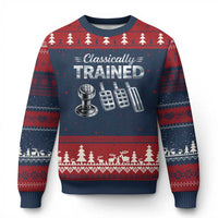 Classically Trained Ugly Christmas Sweater Dimmer Manual Transmission Car Humor Pedals Driving