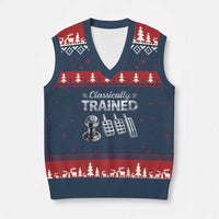 Classically Trained V-Neck Knit Sweater Vest Dimmer Manual Transmission Car Humor Pedals Driving