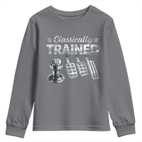 Classically Trained Youth Sweatshirt Dimmer Manual Transmission Car Humor Pedals Driving