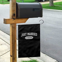 Just Married 10 Years Ago Garden Flag 10th Wedding Anniversary Matching