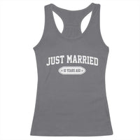 Just Married 10 Years Ago Racerback Tank Top 10th Wedding Anniversary Matching