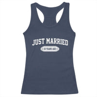 Just Married 10 Years Ago Racerback Tank Top 10th Wedding Anniversary Matching
