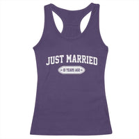 Just Married 10 Years Ago Racerback Tank Top 10th Wedding Anniversary Matching