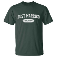 Just Married 10 Years Ago T Shirt 10th Wedding Anniversary Matching