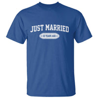 Just Married 10 Years Ago T Shirt 10th Wedding Anniversary Matching
