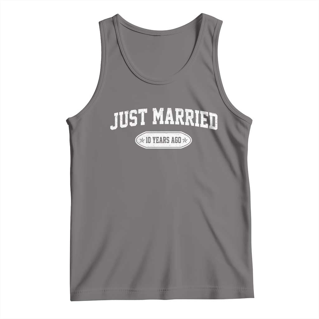 Just Married 10 Years Ago Tank Top 10th Wedding Anniversary Matching