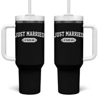 Just Married 10 Years Ago Tumbler With Handle 10th Wedding Anniversary Matching