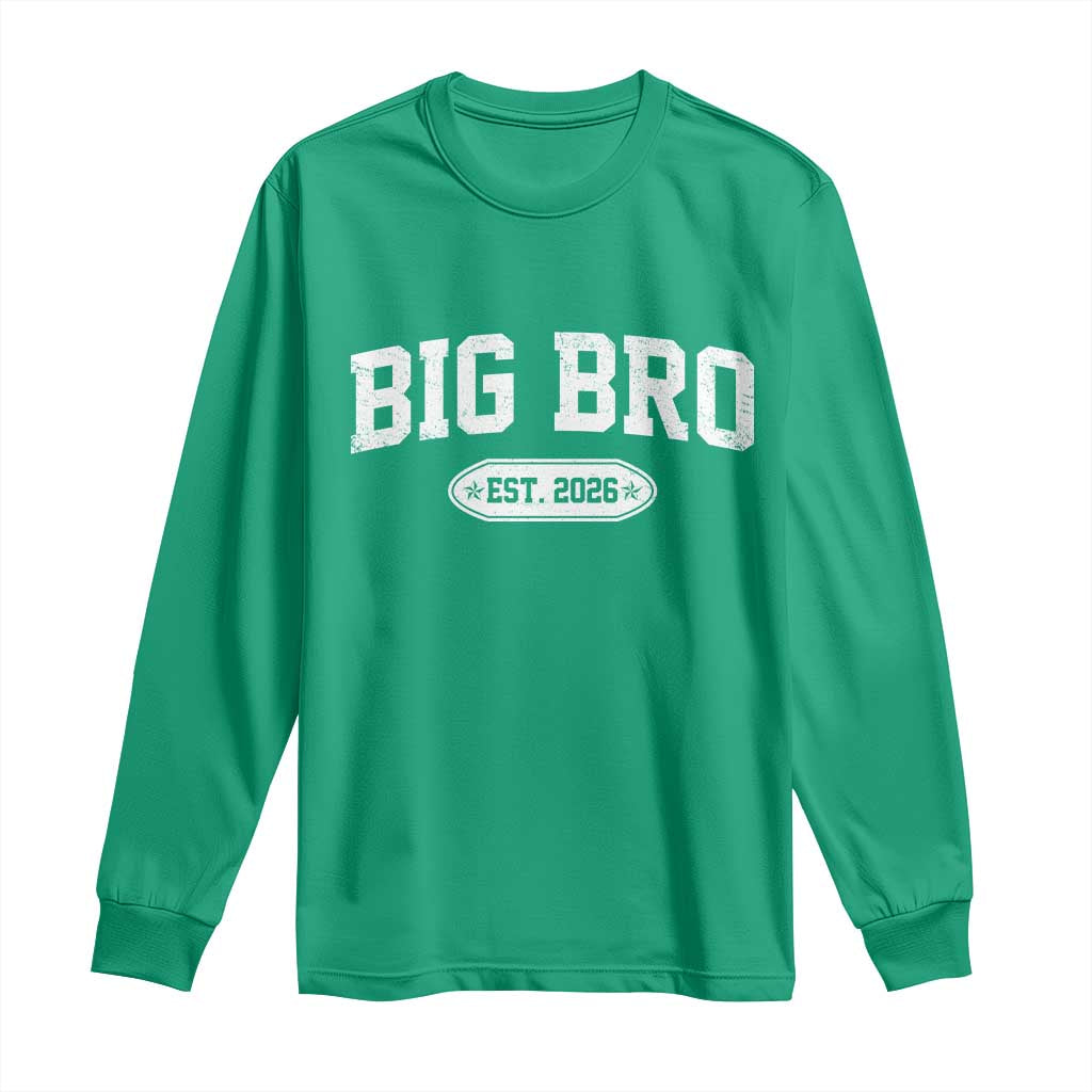Big Bro Est 2026 Long Sleeve Shirt Big Brother Baby Announcement