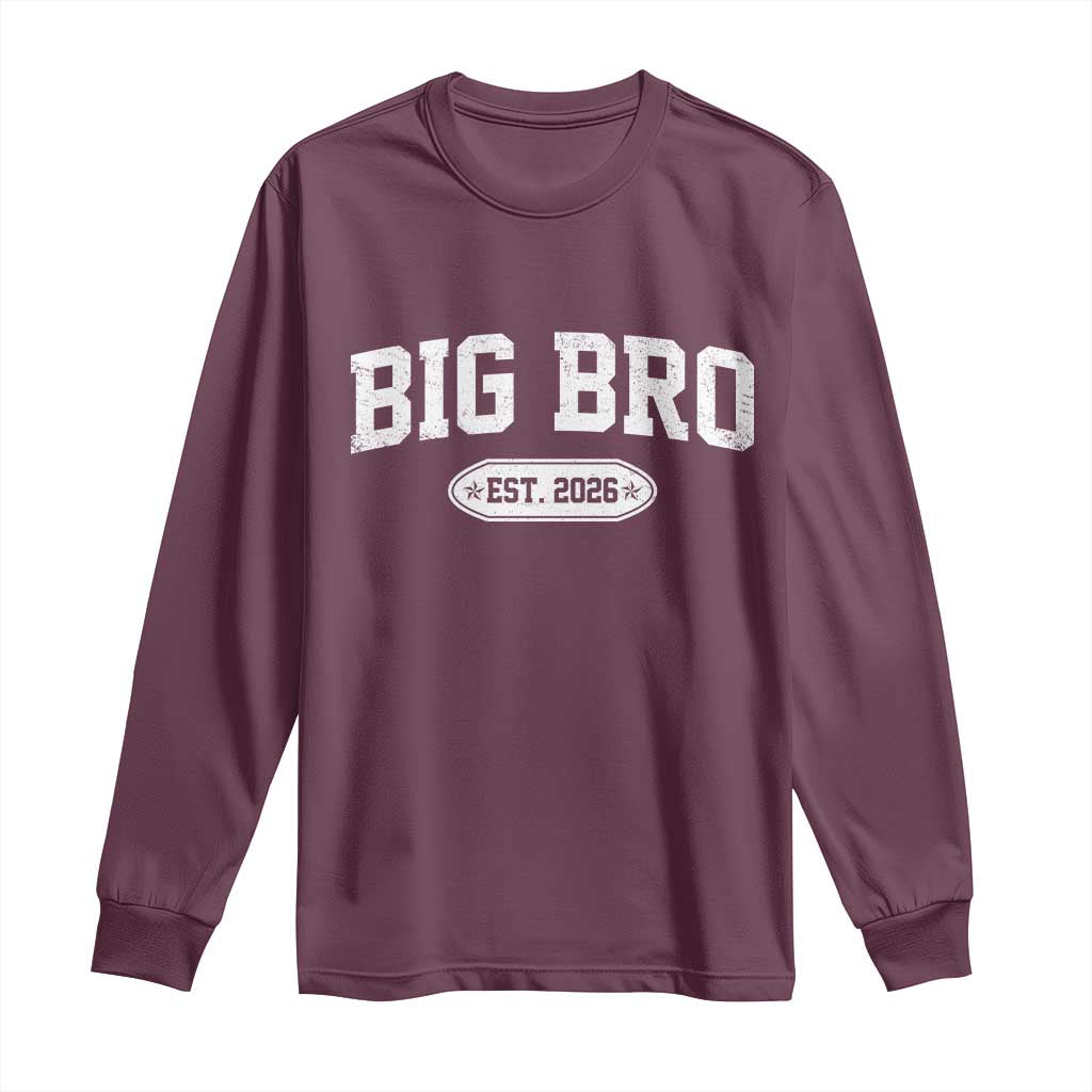 Big Bro Est 2026 Long Sleeve Shirt Big Brother Baby Announcement