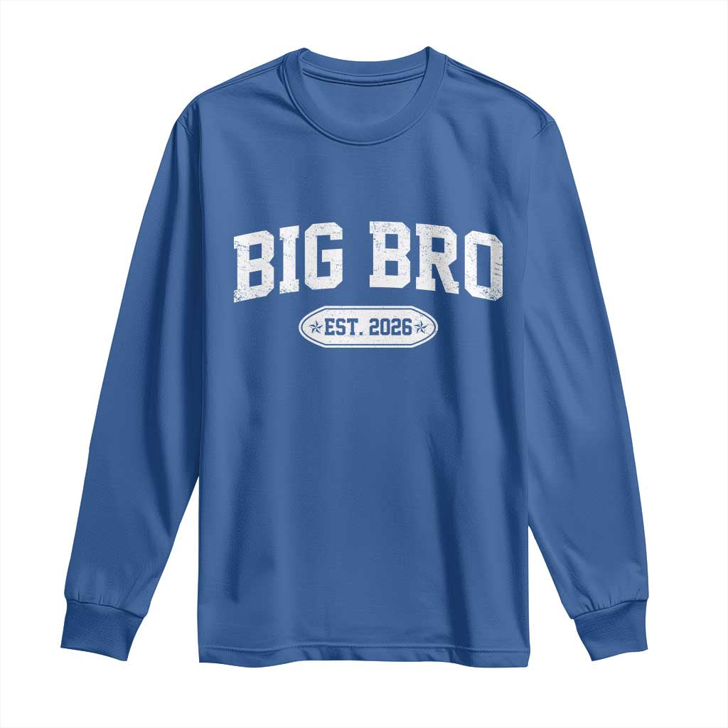 Big Bro Est 2026 Long Sleeve Shirt Big Brother Baby Announcement