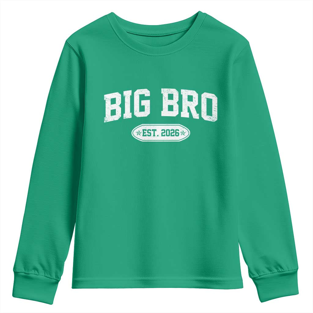 Big Bro Est 2026 Youth Sweatshirt Big Brother Baby Announcement