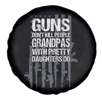 Grandpas With Pretty Daughters Spare Tire Cover Funny Grandpa Gun American Flag