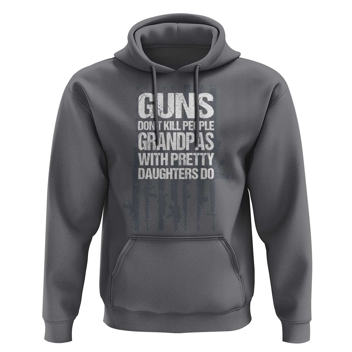 Grandpas With Pretty Daughters Hoodie Funny Grandpa Gun American Flag