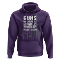 Grandpas With Pretty Daughters Hoodie Funny Grandpa Gun American Flag