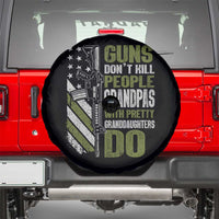 Funny Grandpa Spare Tire Cover Guns Dont Kill People Grandpas With Pretty Granddaughters Do US Flag