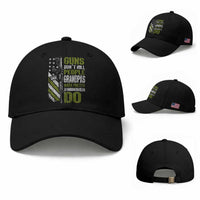 Funny Grandpa Baseball Cap Guns Dont Kill People Grandpas With Pretty Granddaughters Do US Flag