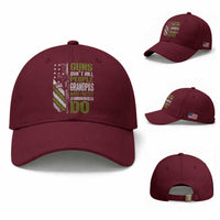Funny Grandpa Baseball Cap Guns Dont Kill People Grandpas With Pretty Granddaughters Do US Flag