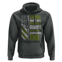 Funny Grandpa Hoodie Guns Dont Kill People Grandpas With Pretty Granddaughters Do US Flag