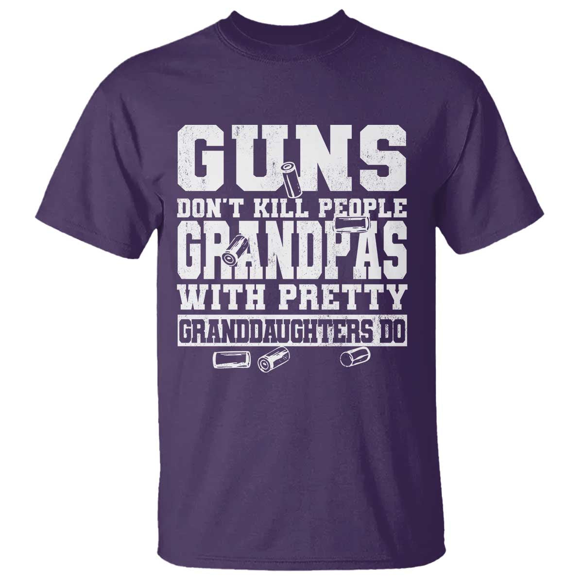 Funny Grandpa T Shirt Guns Dont Kill People Grandpas With Pretty Granddaughters Do