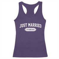 Just Married 70 Years Ago Racerback Tank Top 70th Wedding Anniversary Matching