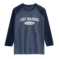 Just Married 70 Years Ago Raglan Shirt 70th Wedding Anniversary Matching