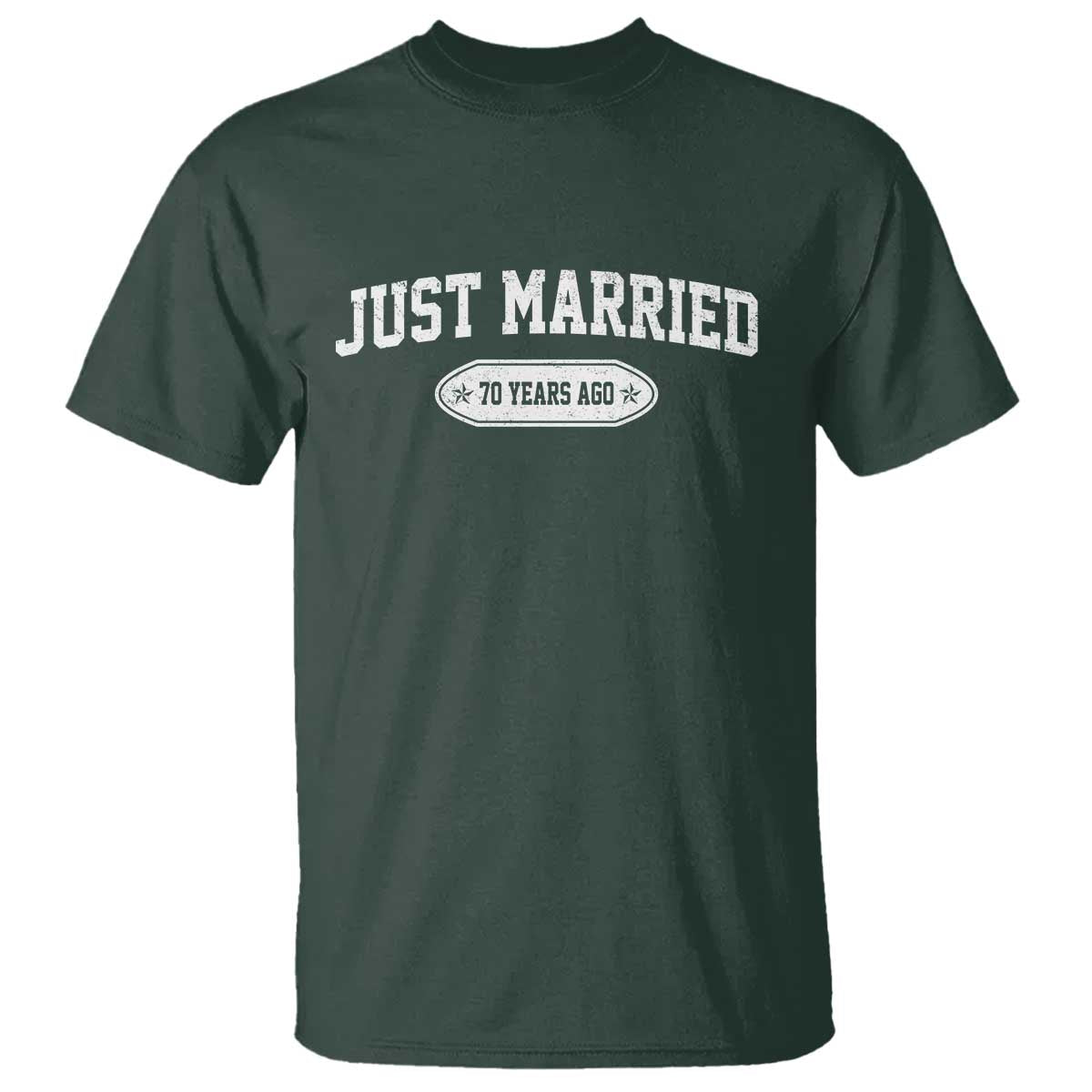 Just Married 70 Years Ago T Shirt 70th Wedding Anniversary Matching