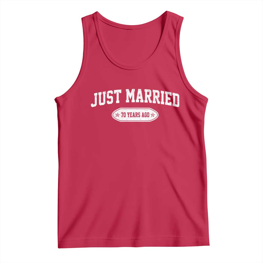 Just Married 70 Years Ago Tank Top 70th Wedding Anniversary Matching