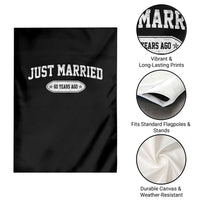 Just Married 60 Years Ago Garden Flag 60th Wedding Anniversary Matching