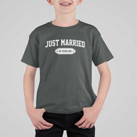 Just Married 60 Years Ago T Shirt For Kid 60th Wedding Anniversary Matching