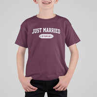 Just Married 60 Years Ago T Shirt For Kid 60th Wedding Anniversary Matching