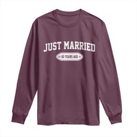 Just Married 60 Years Ago Long Sleeve Shirt 60th Wedding Anniversary Matching