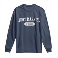 Just Married 60 Years Ago Long Sleeve Shirt 60th Wedding Anniversary Matching