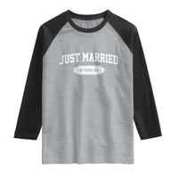 Just Married 60 Years Ago Raglan Shirt 60th Wedding Anniversary Matching