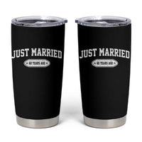 Just Married 60 Years Ago Tumbler Cup 60th Wedding Anniversary Matching