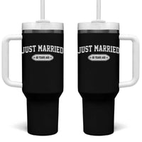Just Married 60 Years Ago Tumbler With Handle 60th Wedding Anniversary Matching