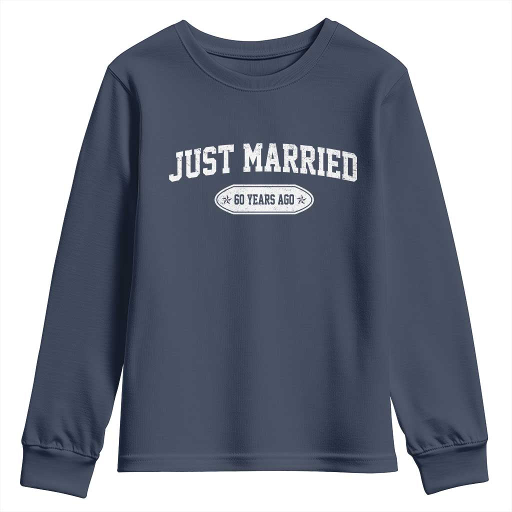 Just Married 60 Years Ago Youth Sweatshirt 60th Wedding Anniversary Matching