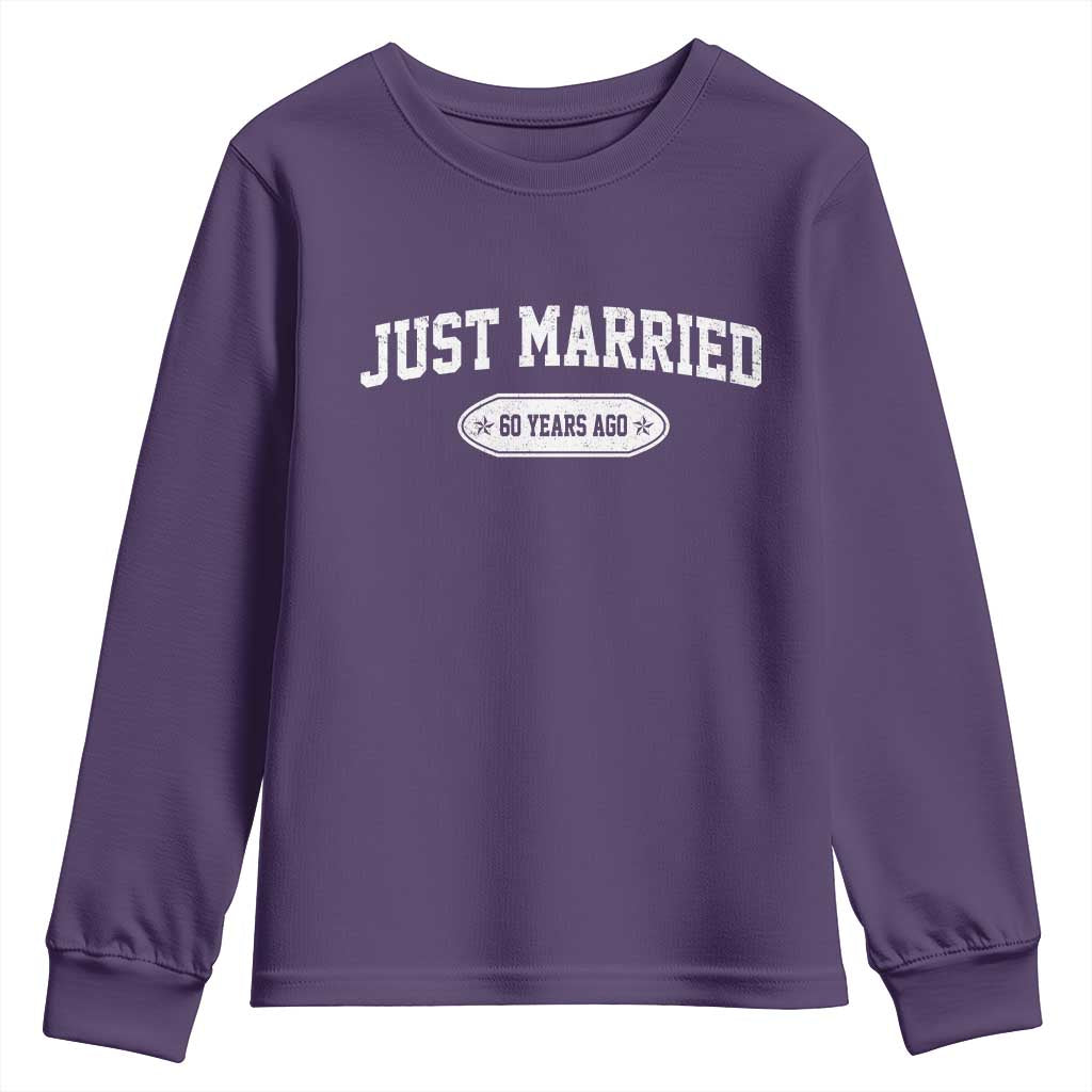 Just Married 60 Years Ago Youth Sweatshirt 60th Wedding Anniversary Matching
