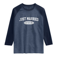 Just Married 50 Years Ago Raglan Shirt 50th Wedding Anniversary Matching