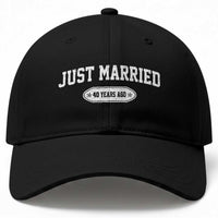 Just Married 40 Years Ago Baseball Cap 40th Wedding Anniversary Matching