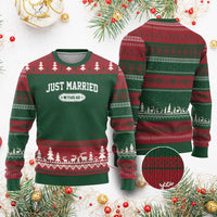 Just Married 40 Years Ago Ugly Christmas Sweater 40th Wedding Anniversary Matching