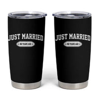 Just Married 40 Years Ago Tumbler Cup 40th Wedding Anniversary Matching