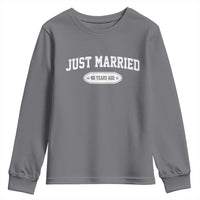 Just Married 40 Years Ago Youth Sweatshirt 40th Wedding Anniversary Matching