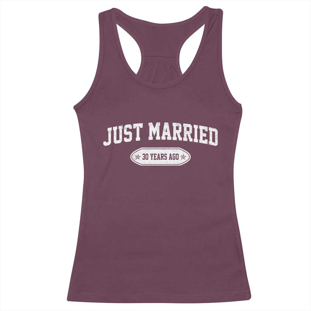 Just Married 30 Years Ago Racerback Tank Top 30th Wedding Anniversary Matching
