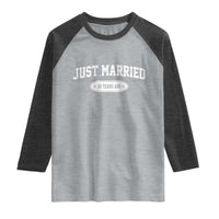 Just Married 30 Years Ago Raglan Shirt 30th Wedding Anniversary Matching