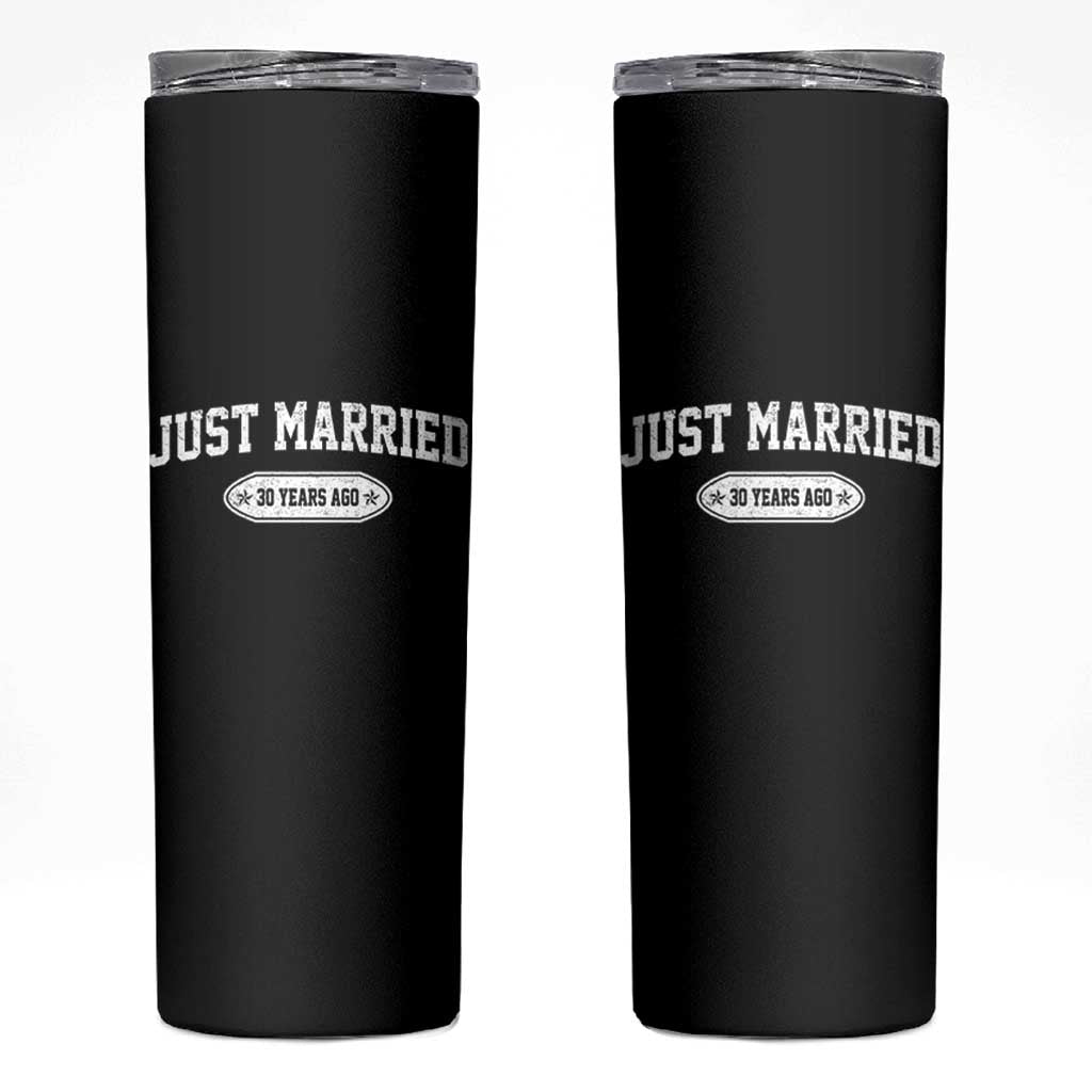 Just Married 30 Years Ago Skinny Tumbler 30th Wedding Anniversary Matching