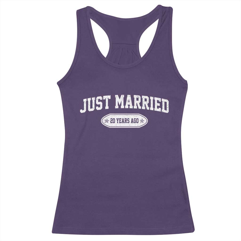 Just Married 20 Years Ago Racerback Tank Top 20th Wedding Anniversary Matching