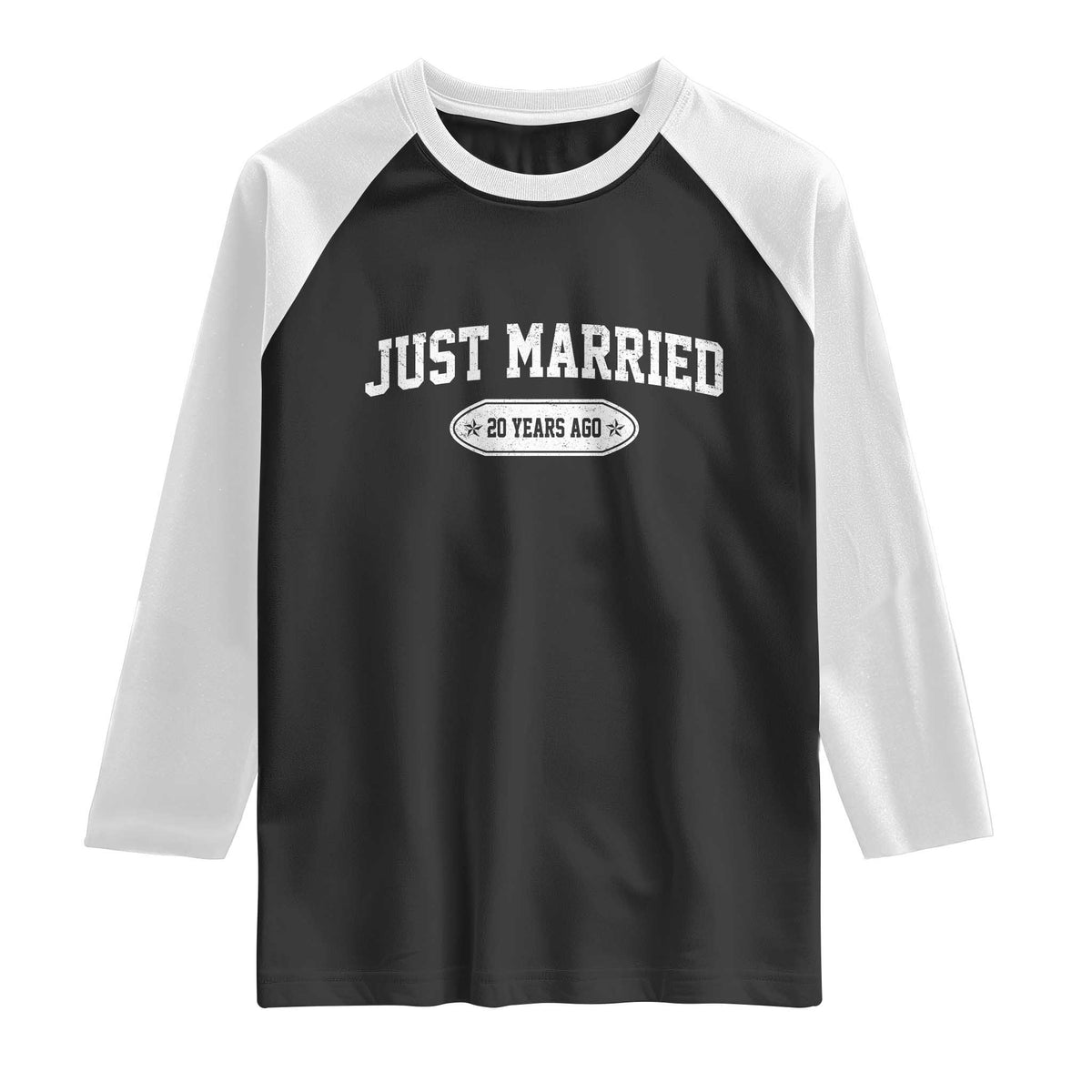 Just Married 20 Years Ago Raglan Shirt 20th Wedding Anniversary Matching