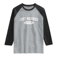 Just Married 20 Years Ago Raglan Shirt 20th Wedding Anniversary Matching