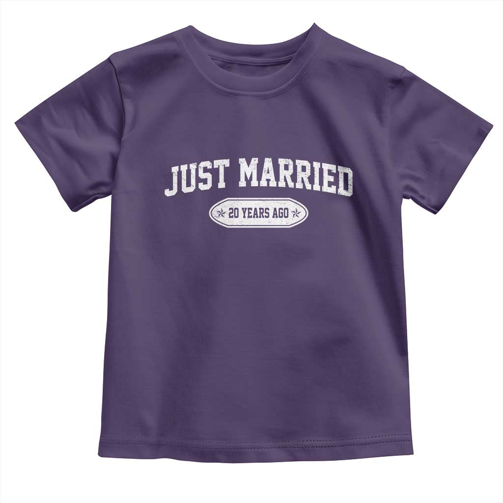 Just Married 20 Years Ago Toddler T Shirt 20th Wedding Anniversary Matching