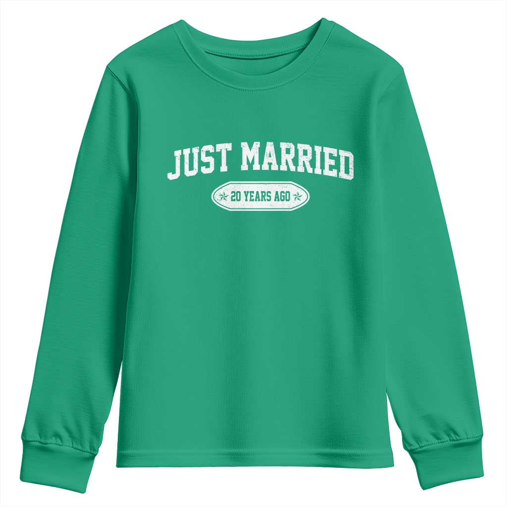 Just Married 20 Years Ago Youth Sweatshirt 20th Wedding Anniversary Matching